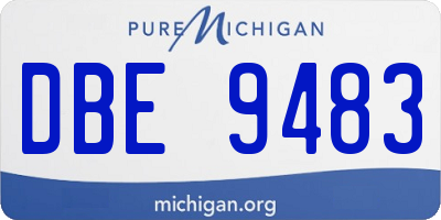 MI license plate DBE9483
