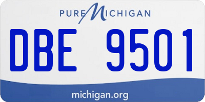 MI license plate DBE9501