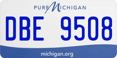 MI license plate DBE9508