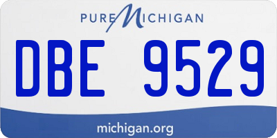MI license plate DBE9529
