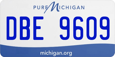 MI license plate DBE9609