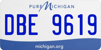 MI license plate DBE9619