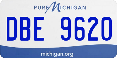 MI license plate DBE9620
