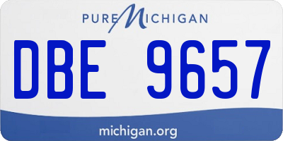 MI license plate DBE9657