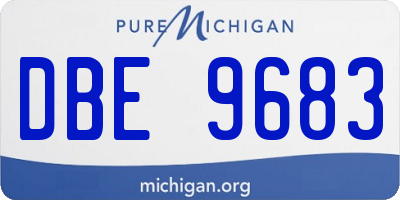 MI license plate DBE9683