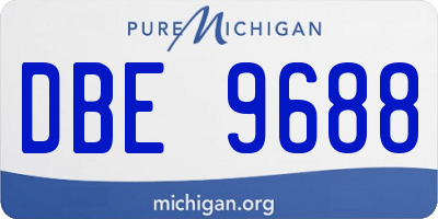 MI license plate DBE9688
