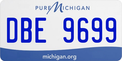 MI license plate DBE9699