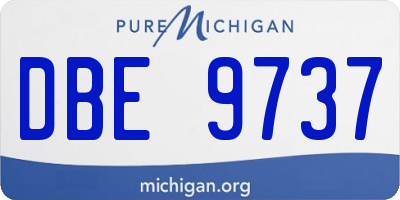 MI license plate DBE9737