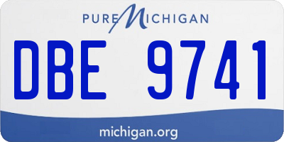 MI license plate DBE9741