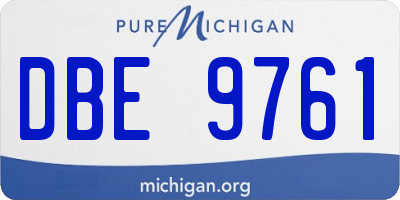 MI license plate DBE9761