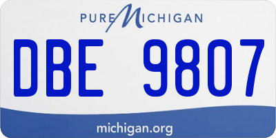 MI license plate DBE9807