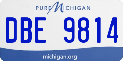 MI license plate DBE9814