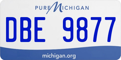 MI license plate DBE9877