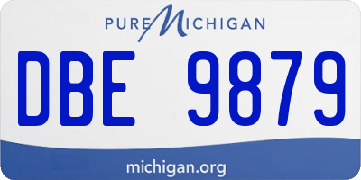 MI license plate DBE9879