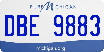 MI license plate DBE9883