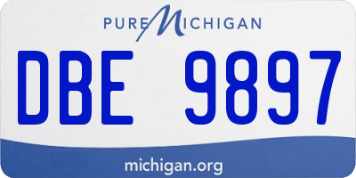 MI license plate DBE9897