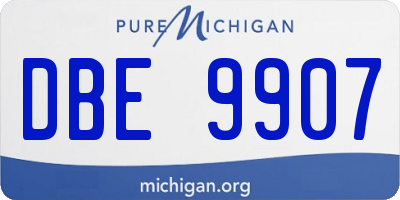 MI license plate DBE9907