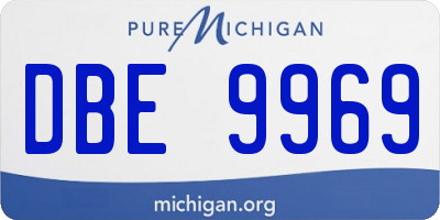 MI license plate DBE9969