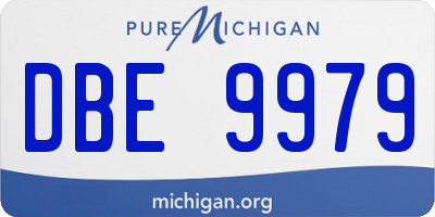 MI license plate DBE9979