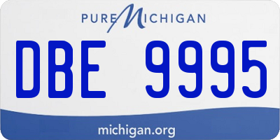 MI license plate DBE9995