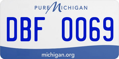 MI license plate DBF0069