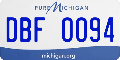 MI license plate DBF0094