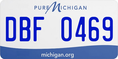 MI license plate DBF0469