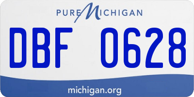 MI license plate DBF0628