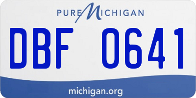 MI license plate DBF0641