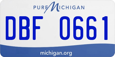 MI license plate DBF0661