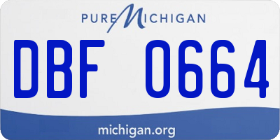 MI license plate DBF0664