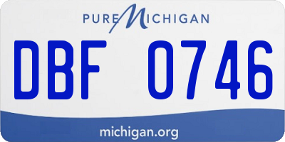MI license plate DBF0746