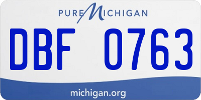 MI license plate DBF0763