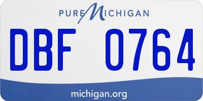 MI license plate DBF0764