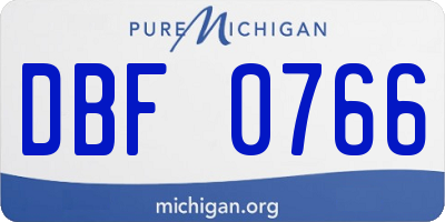 MI license plate DBF0766