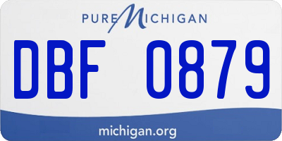 MI license plate DBF0879