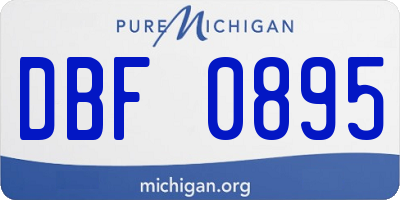 MI license plate DBF0895