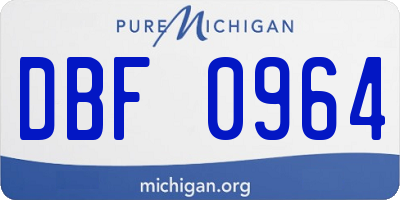 MI license plate DBF0964