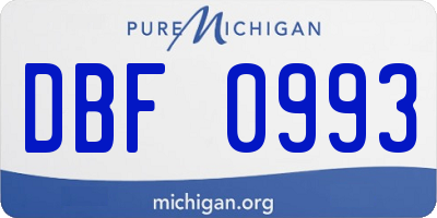MI license plate DBF0993