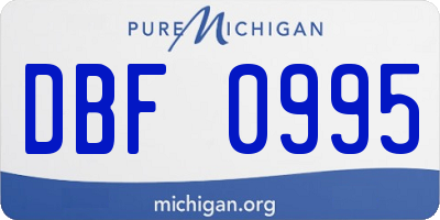 MI license plate DBF0995