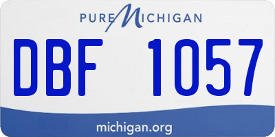 MI license plate DBF1057