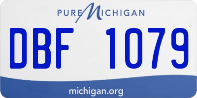 MI license plate DBF1079
