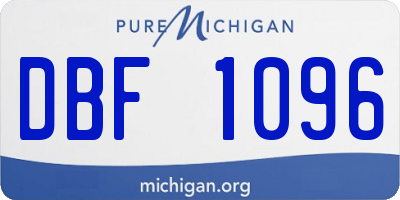 MI license plate DBF1096