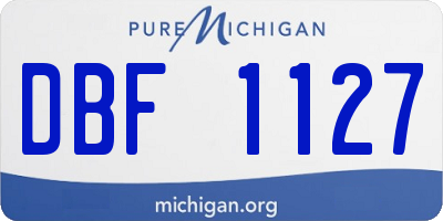 MI license plate DBF1127