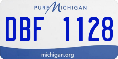 MI license plate DBF1128