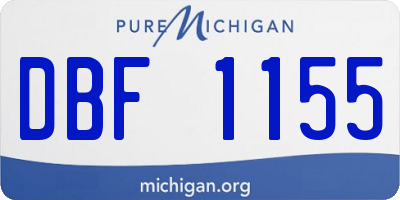 MI license plate DBF1155