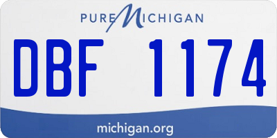 MI license plate DBF1174