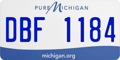 MI license plate DBF1184