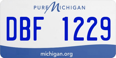 MI license plate DBF1229