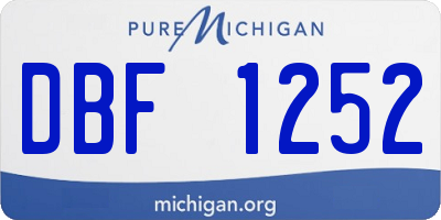 MI license plate DBF1252